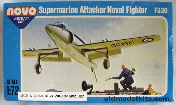 Novo 1/72 Supermarine Attacker Naval Fighter - (exFrog), F330 plastic model kit